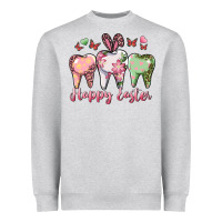 Heather Grey Happy Easter Dental Heavyweight Sweatshirt - RanaPortraitStore