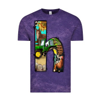 Cloud Purple farm life alphabet lowercase letters h Vintage Tee - BundleAndBundleShop