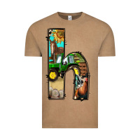 Farm Life Alphabet Lowercase Letters H Vintage Tee | Teevron