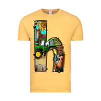Vintage Mustard farm life alphabet lowercase letters h Vintage Tee - BundleAndBundleShop