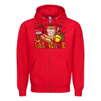 Red take me out to the ball game softball Zipper Hoodie - Jasminsmagicworld