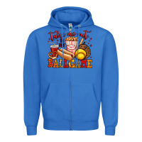 True Royal take me out to the ball game softball Zipper Hoodie - Jasminsmagicworld