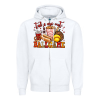 Take Me Out To The Ball Game Softball Zipper Hoodie | Teevron