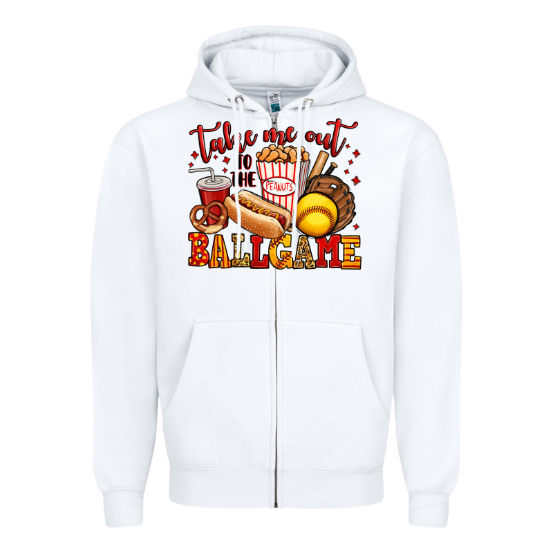 Take Me Out To The Ball Game Softball Zipper Hoodie by Jasminsmagicworld | Teevron