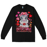 Black i want hippopotamus for valentines day Long Sleeve Tee - CowhideDigitalArt