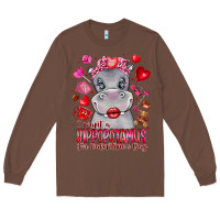 Chestnut i want hippopotamus for valentines day Long Sleeve Tee - CowhideDigitalArt