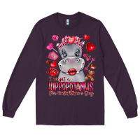 Plum i want hippopotamus for valentines day Long Sleeve Tee - CowhideDigitalArt