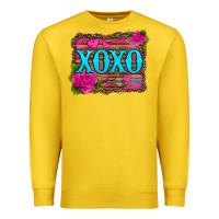 Lemon xoxo valentine's day pink roses and hearts Premium Sweatshirt - Jasminsmagicworld
