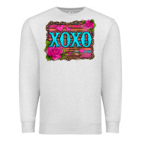 Xoxo Valentine's Day Pink Roses And Hearts Premium Sweatshirt | Teevron