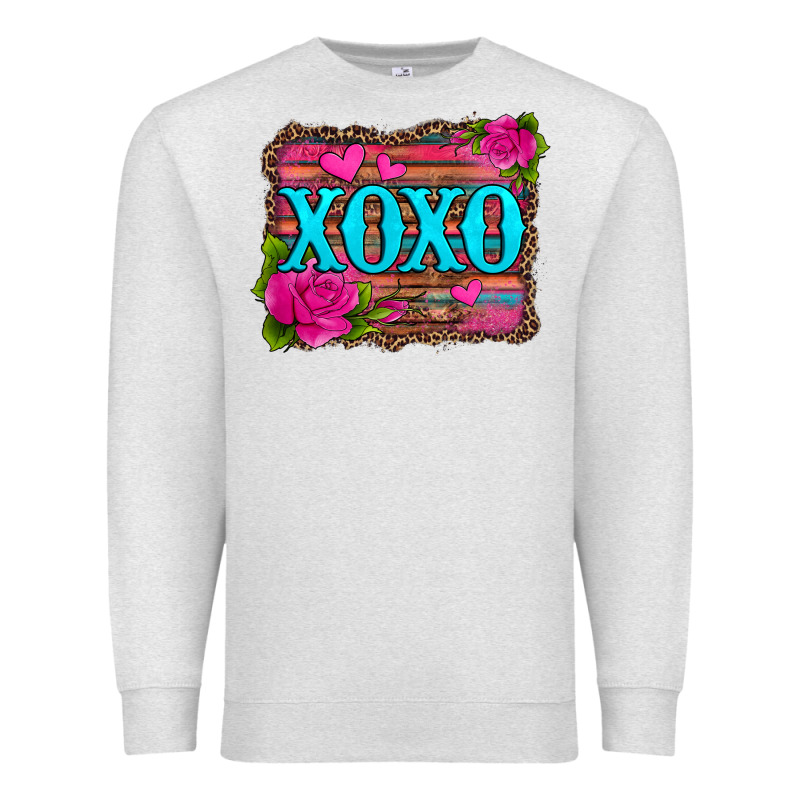 Xoxo Valentine's Day Pink Roses And Hearts Premium Sweatshirt by Jasminsmagicworld | Teevron