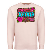 Pale Pink xoxo valentine's day pink roses and hearts Premium Sweatshirt - Jasminsmagicworld