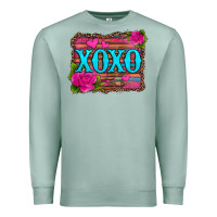 Seafoam xoxo valentine's day pink roses and hearts Premium Sweatshirt - Jasminsmagicworld