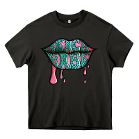 Asphalt beach babe leopard lips Heavy Core Tee - Jasminsmagicworld