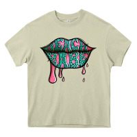 Mossy beach babe leopard lips Heavy Core Tee - Jasminsmagicworld