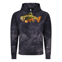 Cloud Black leaping brook trout Vintage Hoodie - LillyAllenDesigns