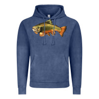 Vintage Denim leaping brook trout Vintage Hoodie - LillyAllenDesigns