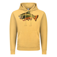 Vintage Mustard leaping brook trout Vintage Hoodie - LillyAllenDesigns