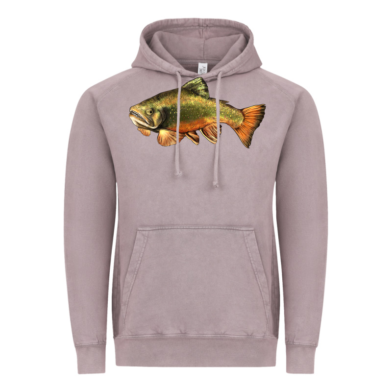Leaping Brook Trout Vintage Hoodie by LillyAllenDesigns | Teevron