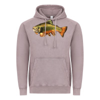 Vintage Zinc leaping brook trout Vintage Hoodie - LillyAllenDesigns