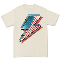 American Flag Lightning Bolt 4th Of July Premium Tee | Teevron