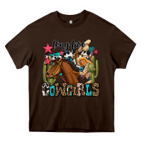 Chocolate Brown long live cowgirls Heavy Core Tee - OliviaCreatesArt