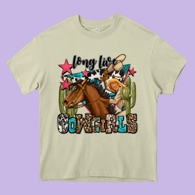 Long Live Cowgirls Heavy Core Tee Designed By Oliviacreatesart