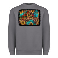 Storm christmas sunflowers and buffalo plaid background Heavyweight Sweatshirt - Jasminsmagicworld
