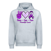 Heather Grey Pace Love Cure Pancreatic Cancer Urban Hoodie - Jasminsmagicworld