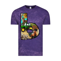 Cloud Purple farm life alphabet lowercase letters b Vintage Tee - BundleAndBundleShop