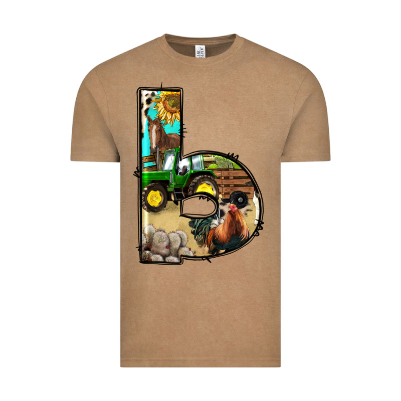 Farm Life Alphabet Lowercase Letters B Vintage Tee by BundleAndBundleShop | Teevron