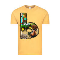 Vintage Mustard farm life alphabet lowercase letters b Vintage Tee - BundleAndBundleShop