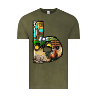 Vintage Olive farm life alphabet lowercase letters b Vintage Tee - BundleAndBundleShop