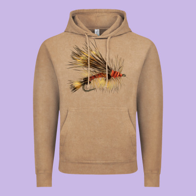 Fish Fly Vintage Hoodie Designed By Lillyallendesigns
