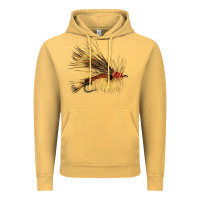 Vintage Mustard Fish Fly Vintage Hoodie - LillyAllenDesigns