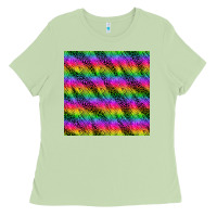 Matcha neon rainbow leopard zebra seamless pattern Ladies Tee - BundleAndBundleShop