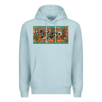 Blue Mist texas sunflower cactus cowhide leopard licence plate Premium Hoodie - Artiststas