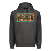Charcoal Heather texas sunflower cactus cowhide leopard licence plate Premium Hoodie - Artiststas
