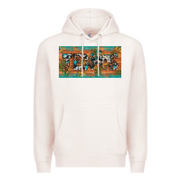Pale Pink texas sunflower cactus cowhide leopard licence plate Premium Hoodie - Artiststas