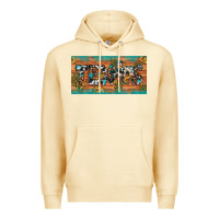 Pina Colada texas sunflower cactus cowhide leopard licence plate Premium Hoodie - Artiststas