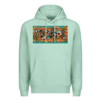 Seafoam texas sunflower cactus cowhide leopard licence plate Premium Hoodie - Artiststas
