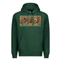 Sports Green texas sunflower cactus cowhide leopard licence plate Premium Hoodie - Artiststas