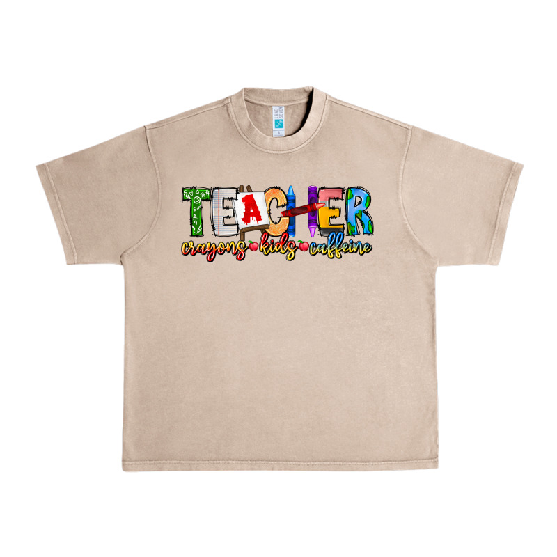 Teacher Cryons Kids Caffeine Urban Heavy Tee by CowhideDigitalArt | Teevron