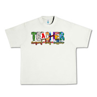 Pistachio Teacher Cryons Kids Caffeine Urban Heavy Tee - CowhideDigitalArt