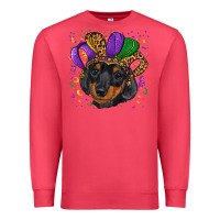 Cardinal mardi gras hat dachshund puppy Premium Sweatshirt - RanaPortraitStore