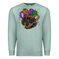 Seafoam mardi gras hat dachshund puppy Premium Sweatshirt - RanaPortraitStore