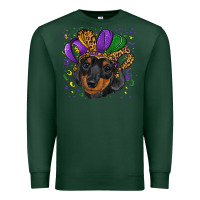 Sports Green mardi gras hat dachshund puppy Premium Sweatshirt - RanaPortraitStore