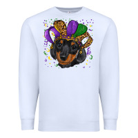 Mardi Gras Hat Dachshund Puppy Premium Sweatshirt | Teevron