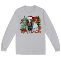Moon Dust merry Christmas goat Long Sleeve Tee - CowhideDigitalArt