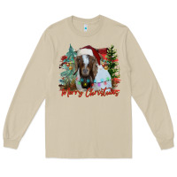 Mushroom merry Christmas goat Long Sleeve Tee - CowhideDigitalArt