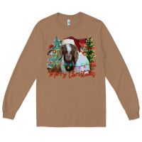 Toasted Coconut merry Christmas goat Long Sleeve Tee - CowhideDigitalArt